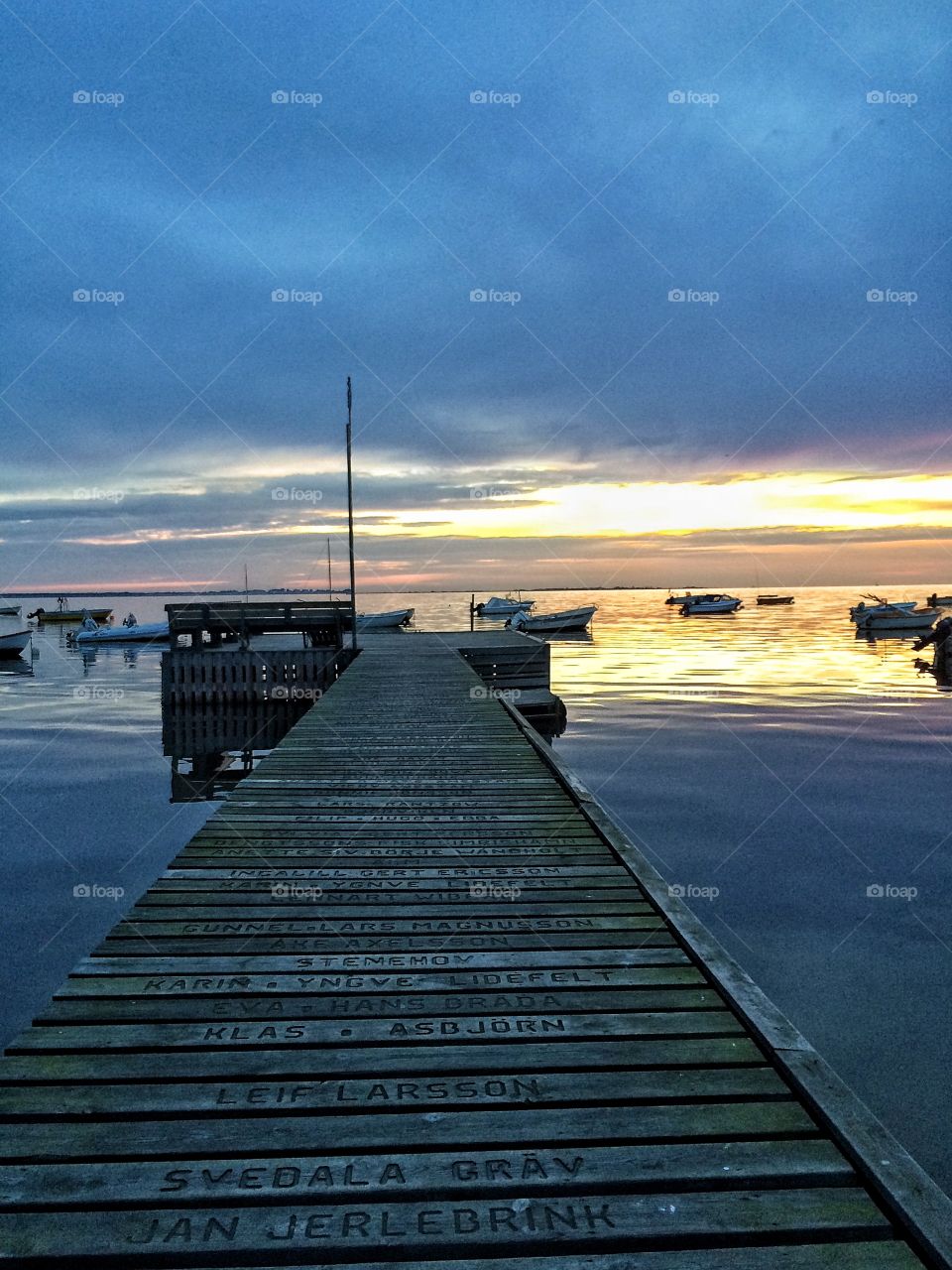 Jetty in sunset 