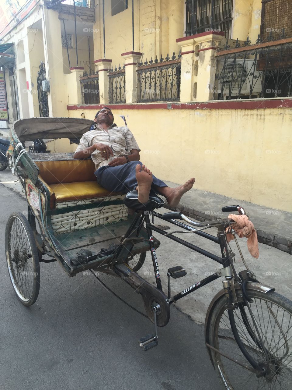 Just a quick nap during work in India.