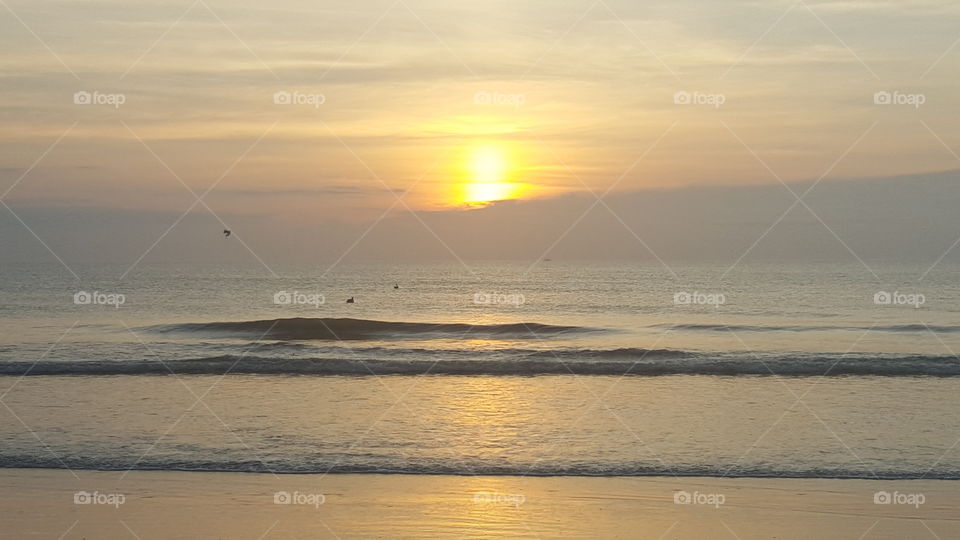 Sunset, Dawn, Water, Sun, Sea