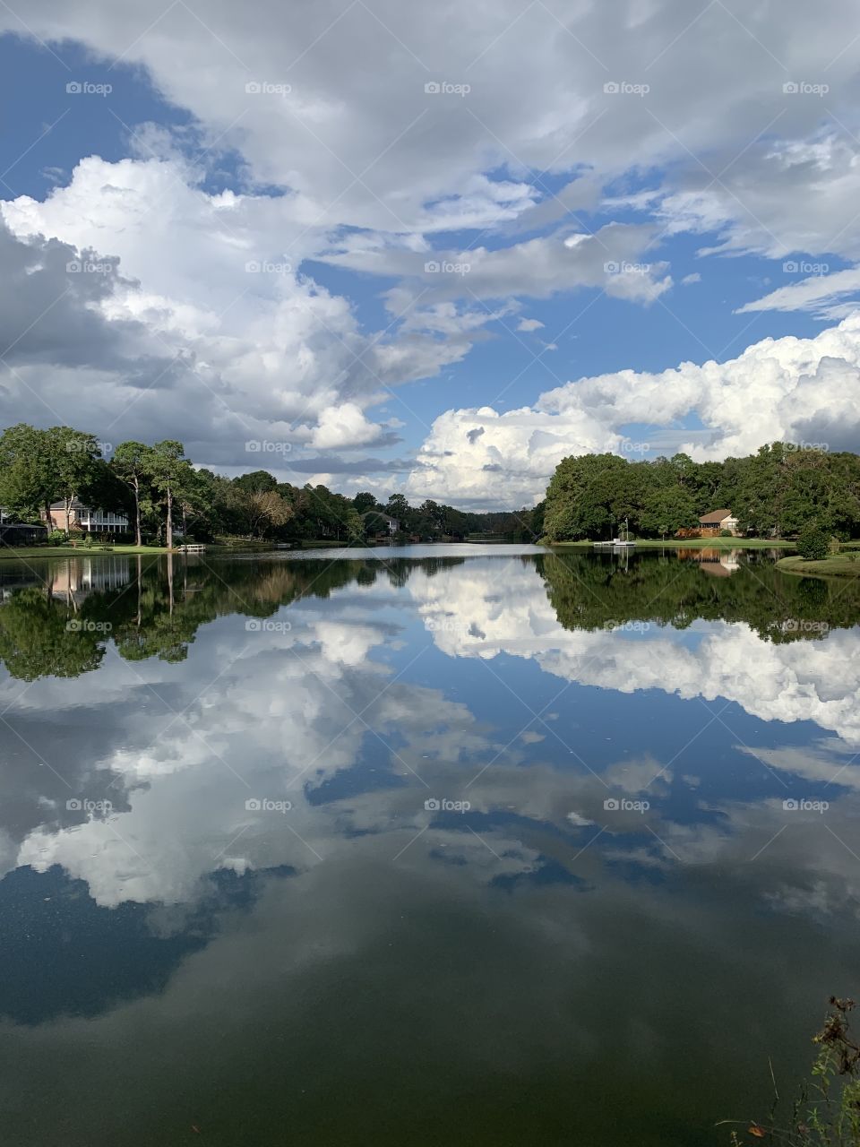 Water reflection of beautiful clouds - Who would walk past this scene without pausing to admire the the clouds reflecting in the water 