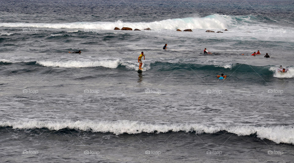 stormy water of the Atlantic Ocean on tenerife island in Spain