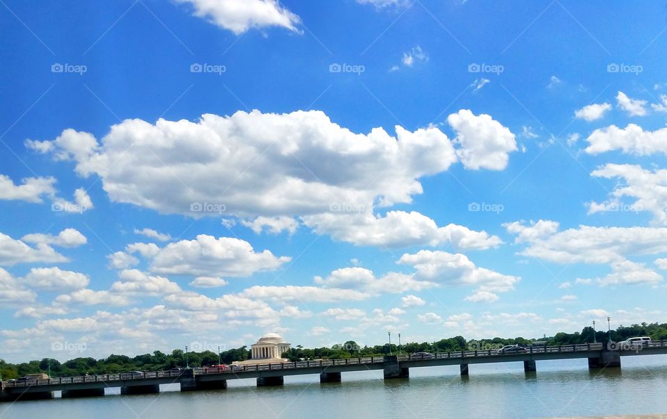 Jefferson Memorial from bridge.