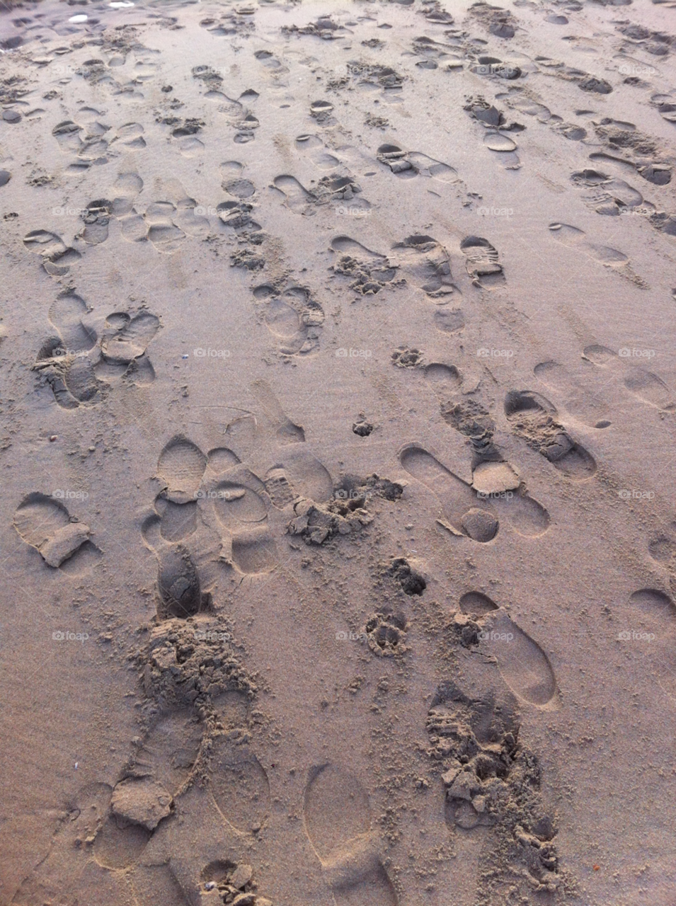 winter beach people shoes by KathOnEarth