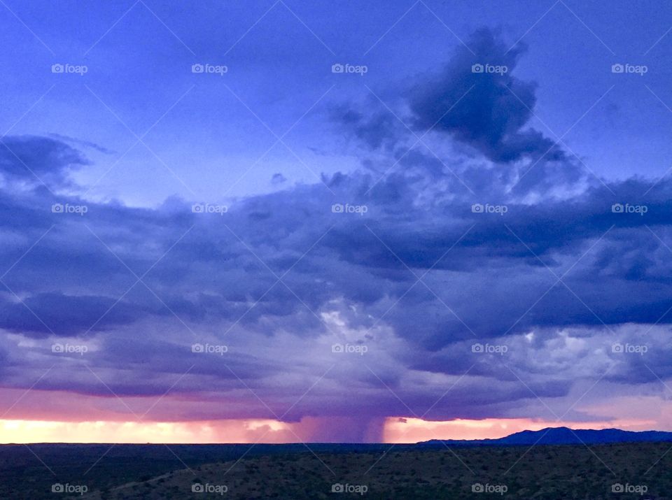 MONSOON APPROACHING AT SUNSET 