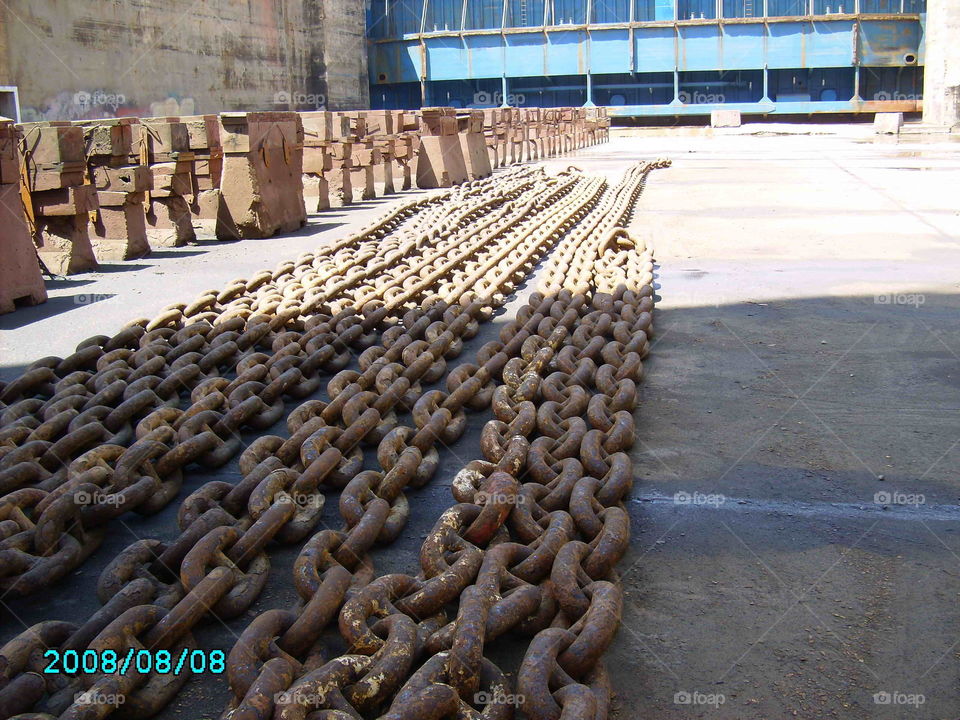 #anchor chain# shackles# dry dock# blocks#turkey#