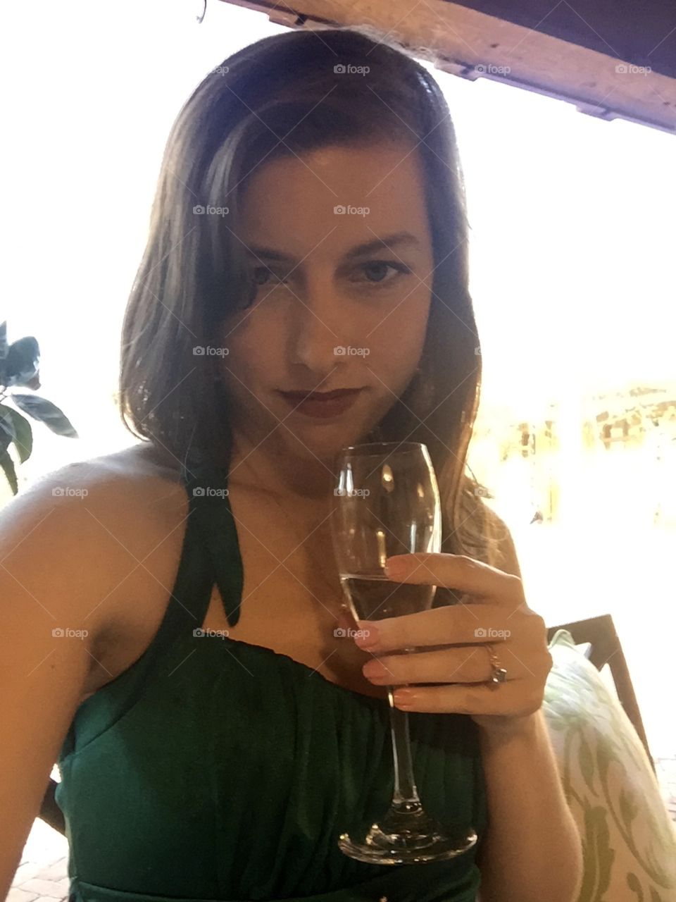 Enjoying wine at the wedding of my good friend. Cheers!