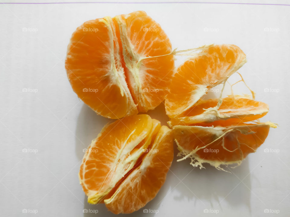 Opened Orange fruit