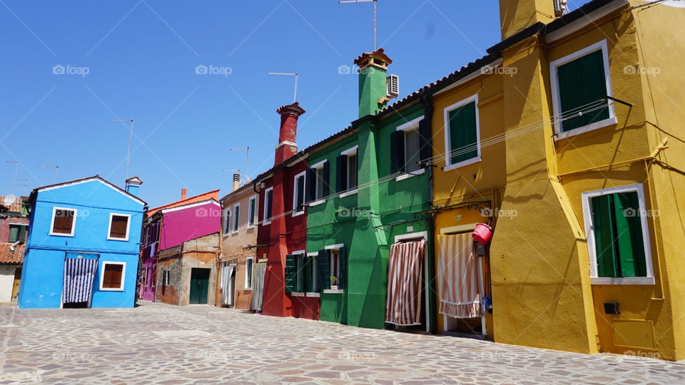 colorful building in Burano. colorful building in Burano, Italy