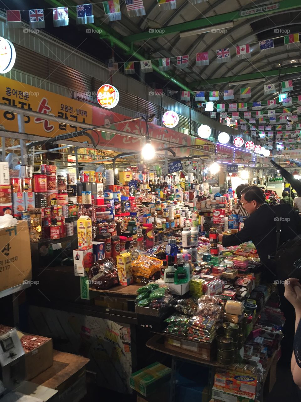 Seoul Street Market. A bustling street market in Seoul, South Korea