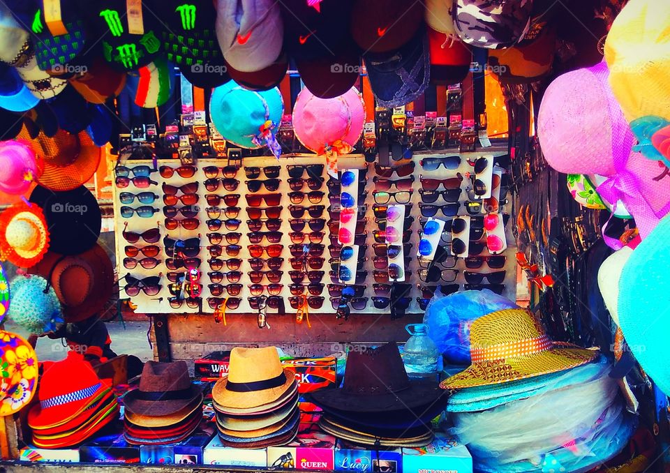 that picture is of a local shop in Jaipur which is full of colours items I believe that India is a country which is full of colours.