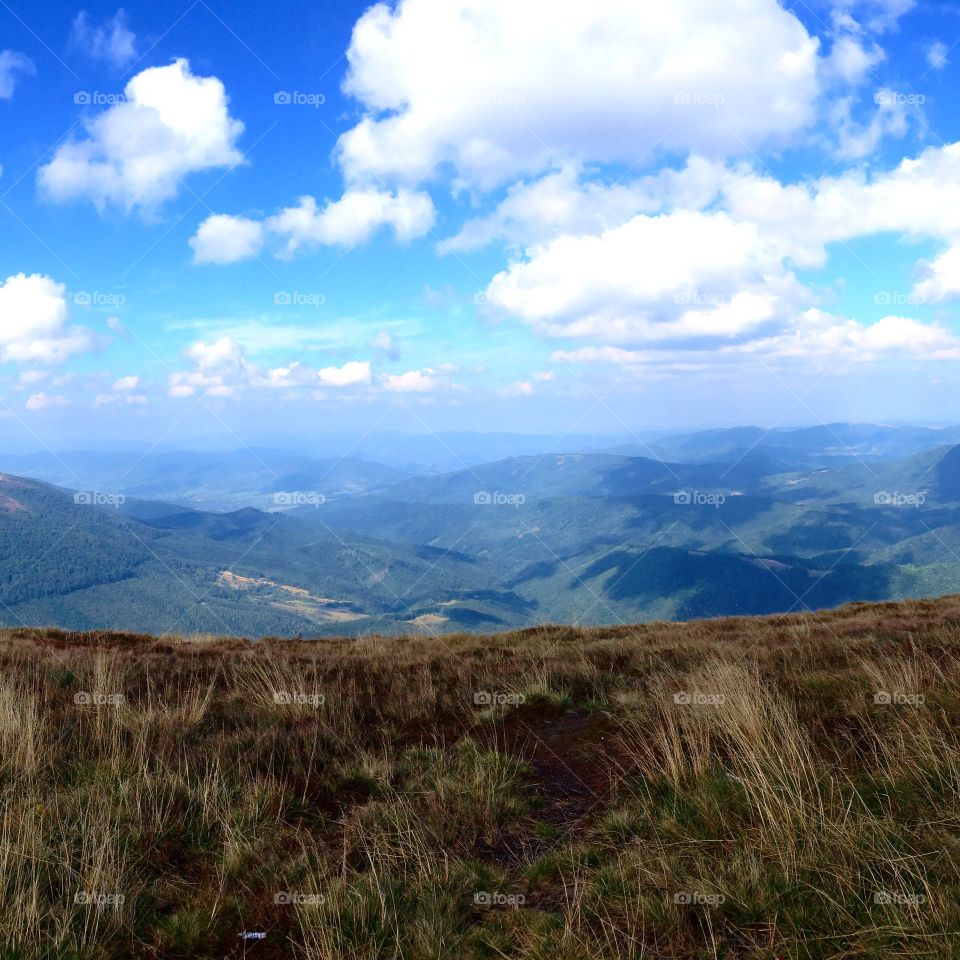 Scenic view of mountain against sky