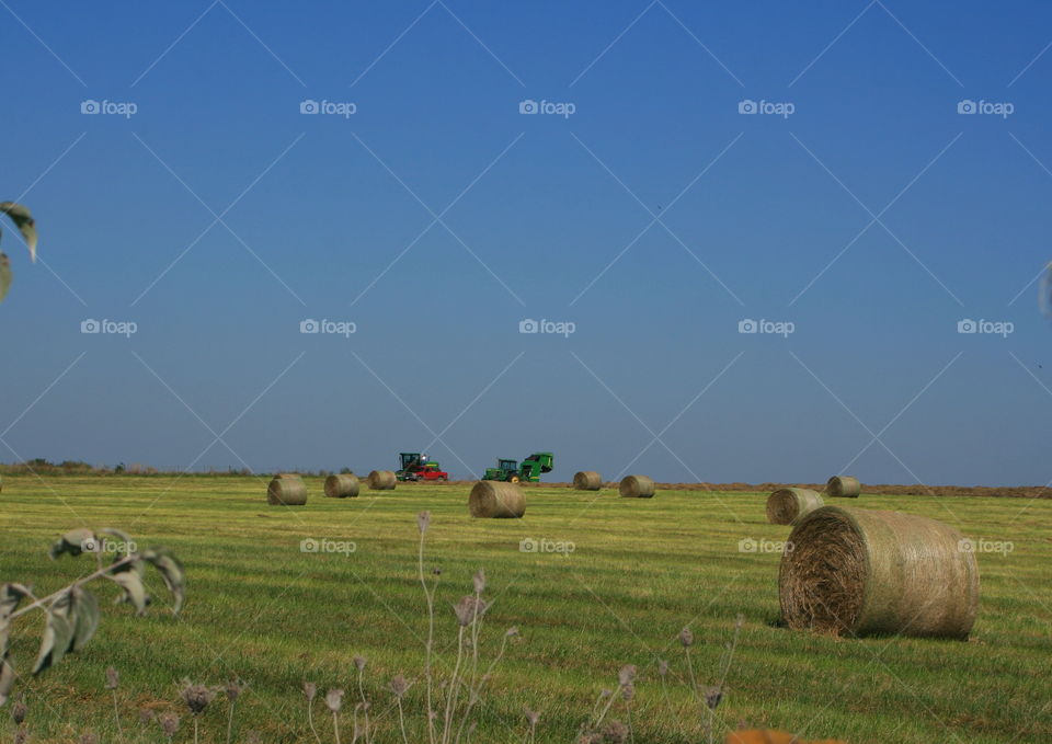 Baling Hay in the Fall