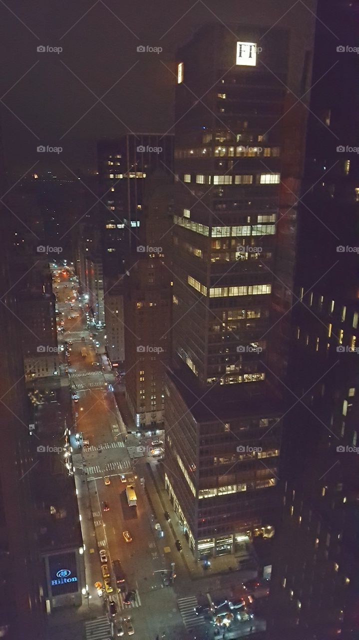 light night traffic in new York city