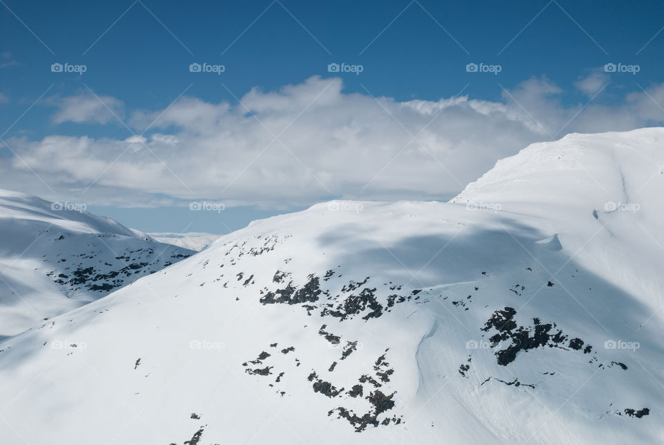 View of snowy mountains