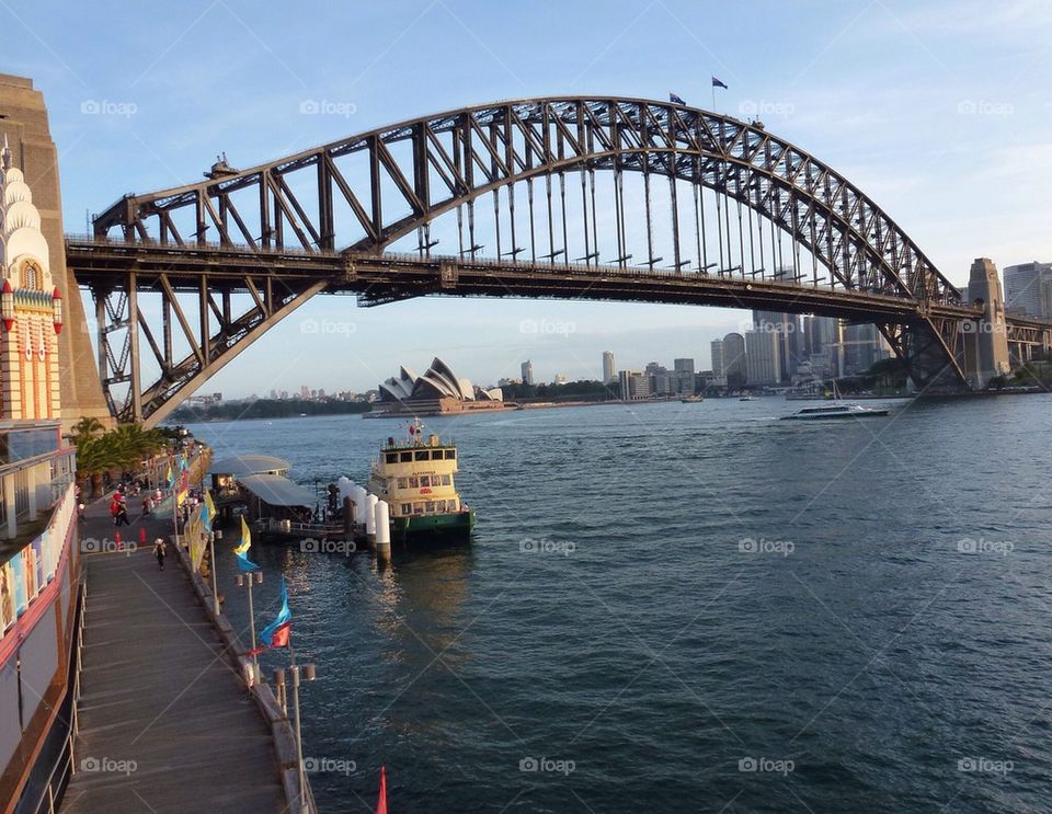 Sydney bridge, opera house in the background, Sydney Australia 