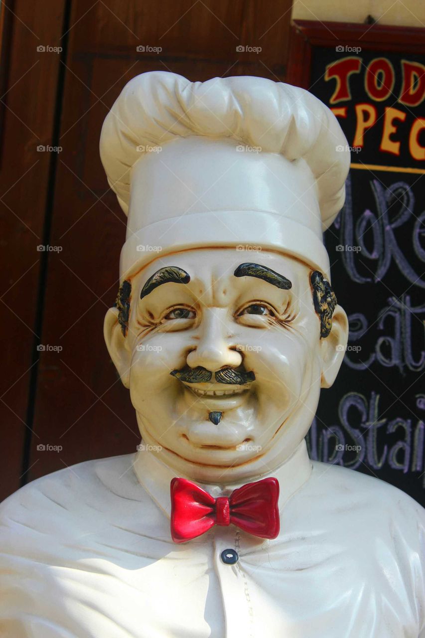 plastic figure of a chef de cuisine