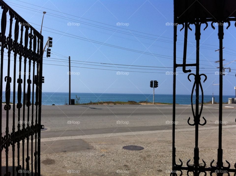 Front Door to the Ocean. View from the front door of Paulist Productions in Malibu, CA.