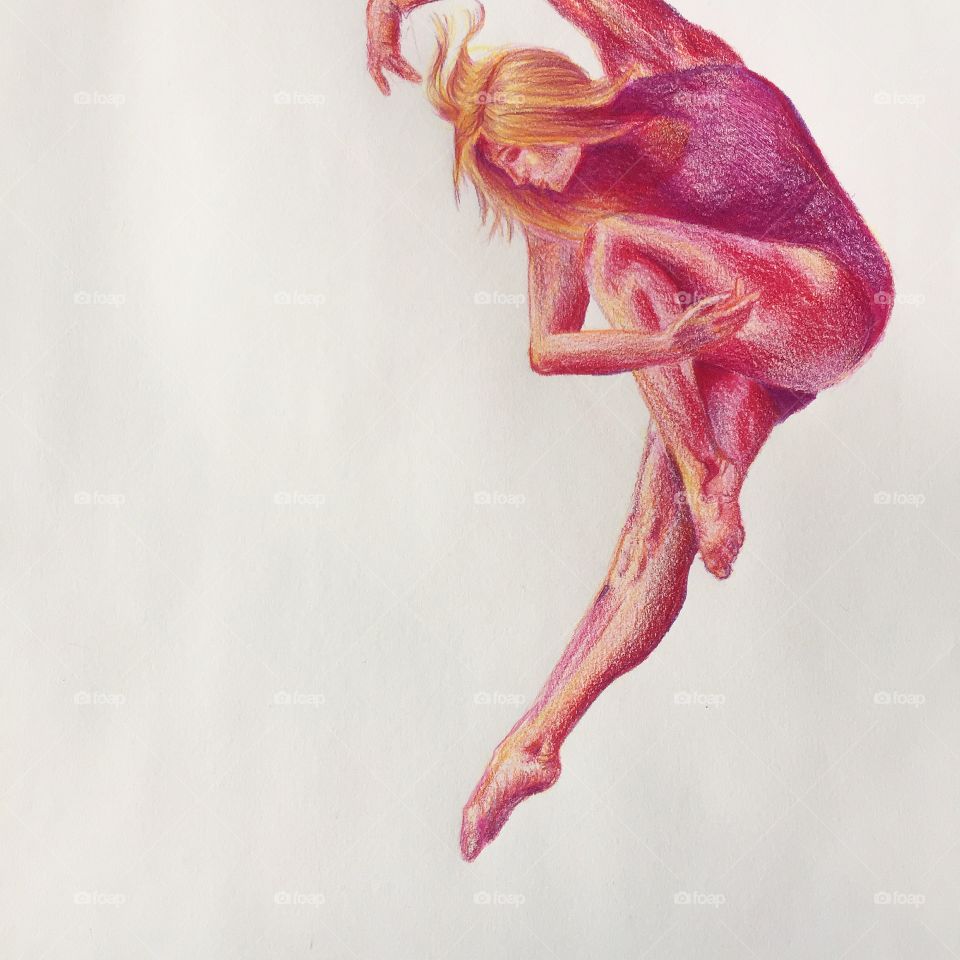 Dancer in prismacolor 