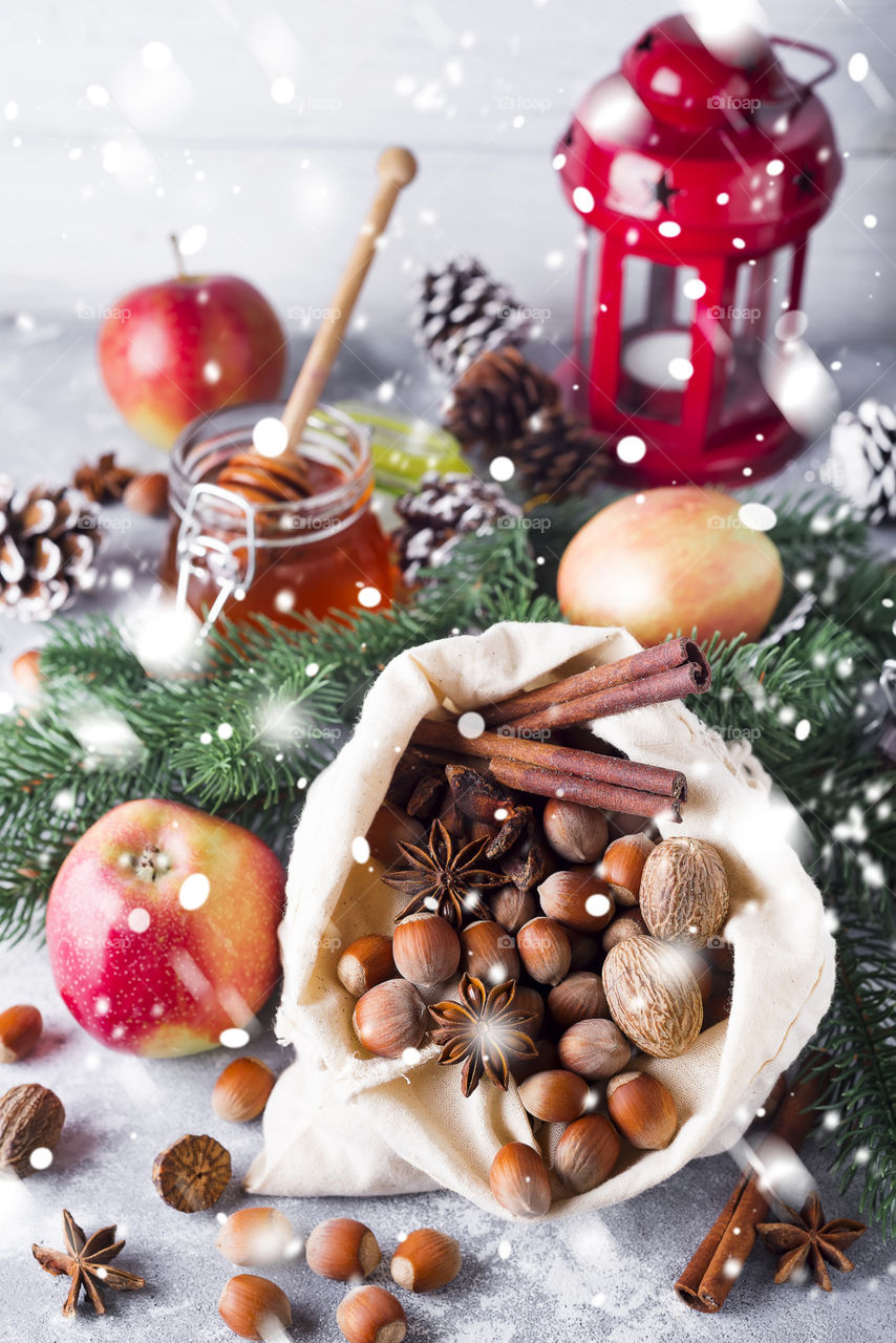 ingredients for Christmas cake