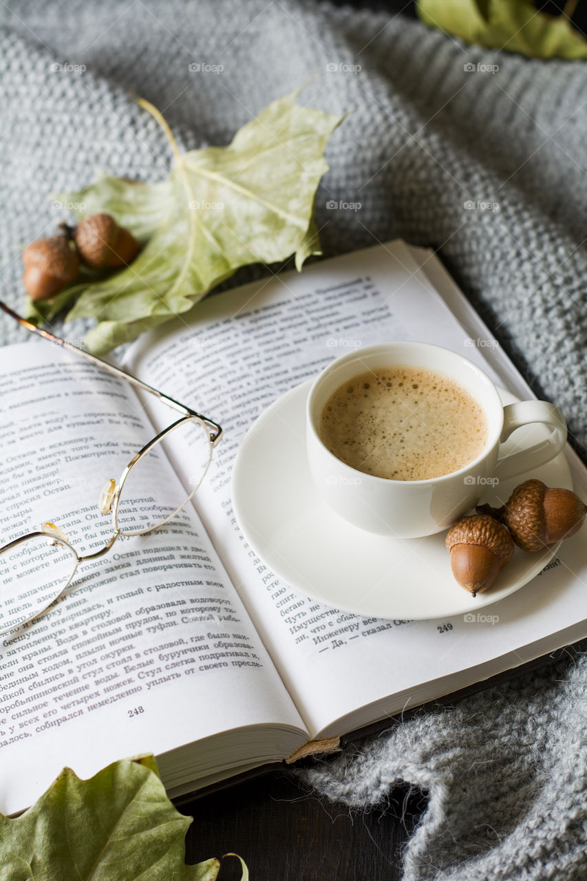 Coffee and book