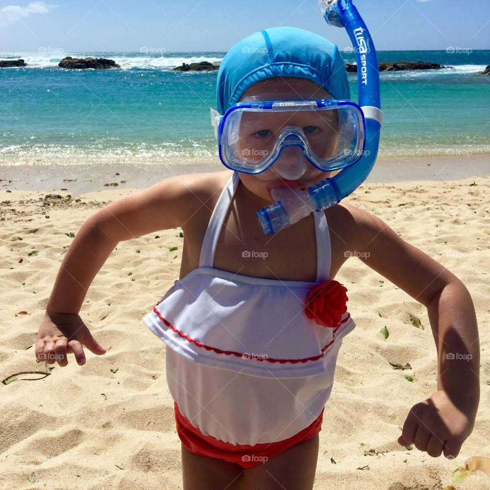 Snorkeling and loving life at 3yrs old