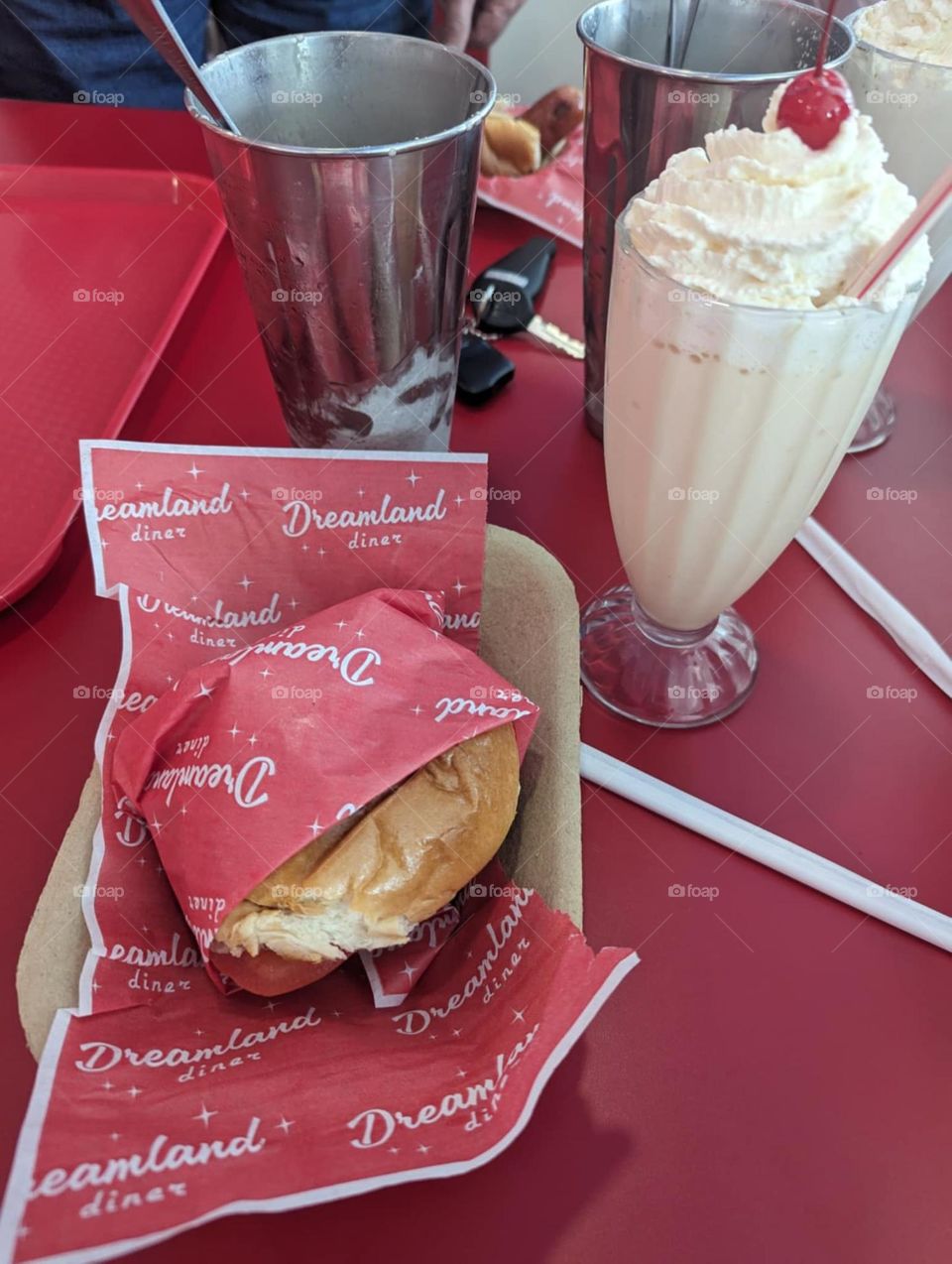 Burger and a milkshake at my favorite diner