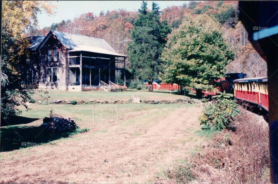 Train farm house