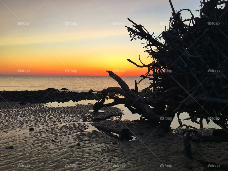 Beach, No Person, Sunset, Sea, Water