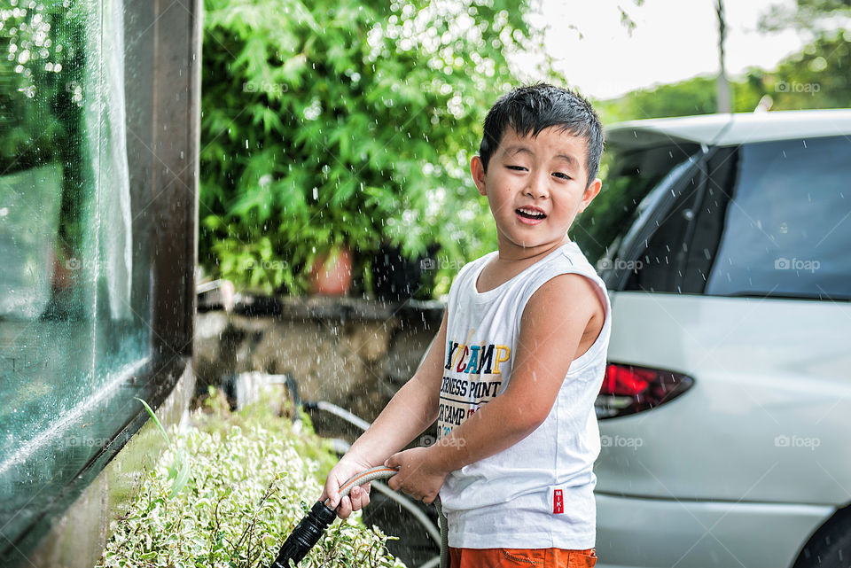 Portrait of an asian boy