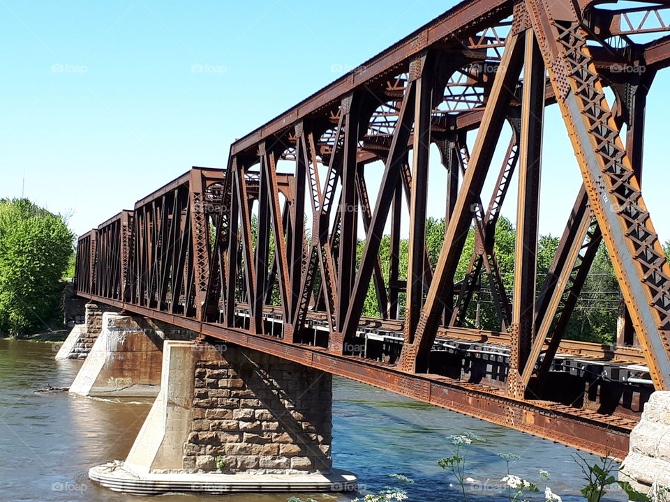 rusty railroad bridge