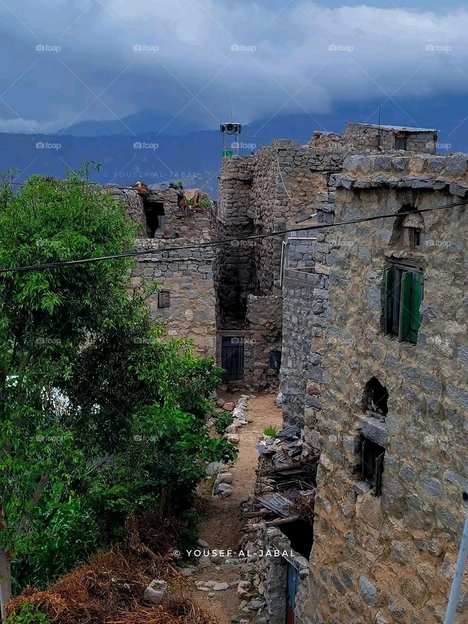 Glory be to God, the magnificent and picturesque view and the natural green trees are a view that is nothing more wonderful than it