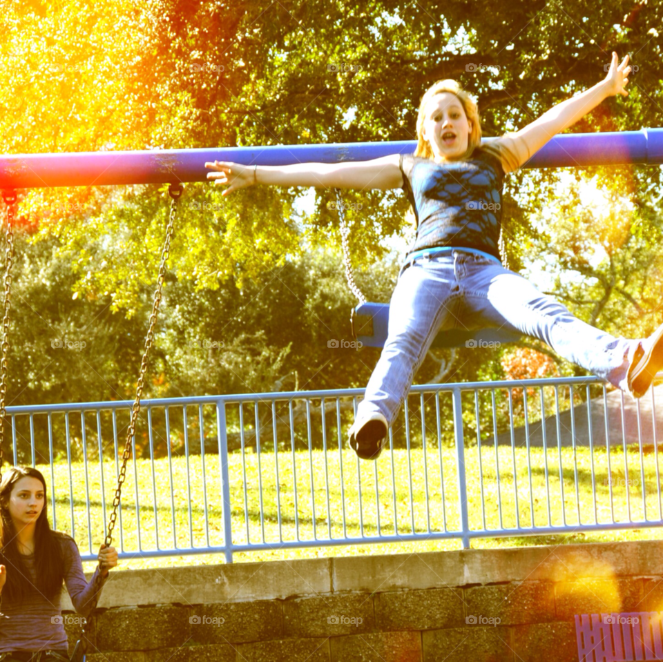 fun swing jump teens by lightanddrawing