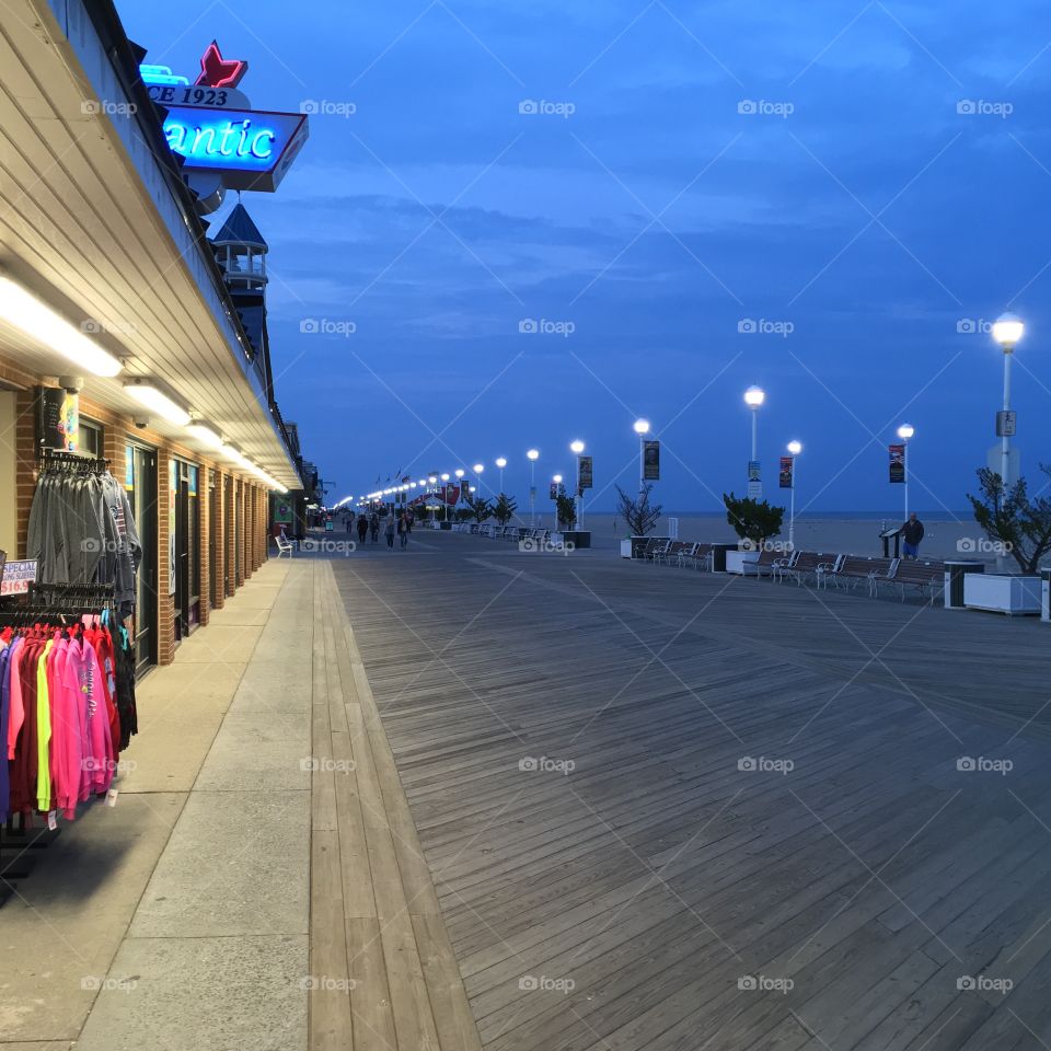 Boardwalk at night