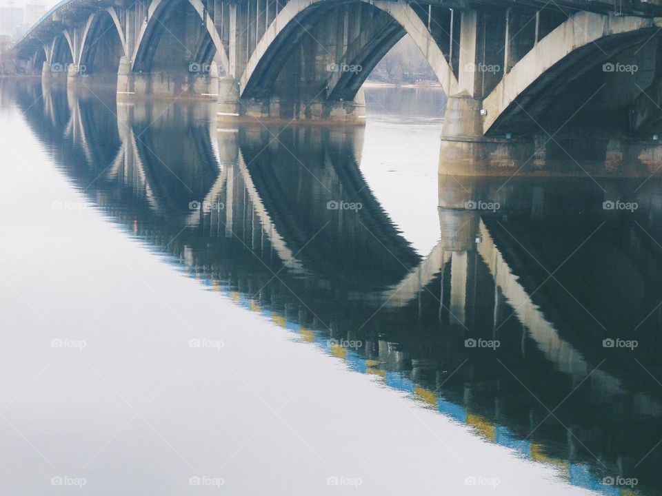 the Dnieper river in the city of Kyiv