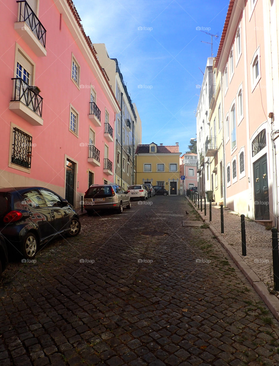 Colored houses in Lisbon