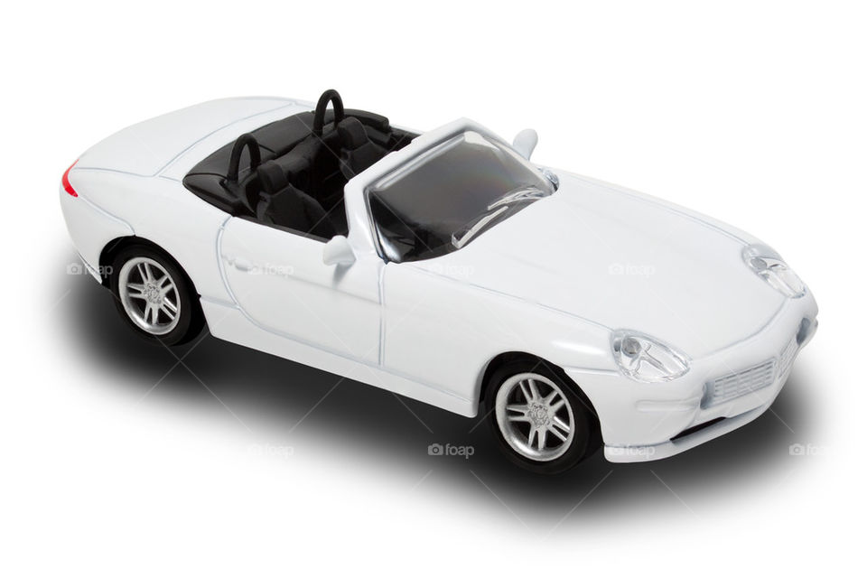 White toy sports car