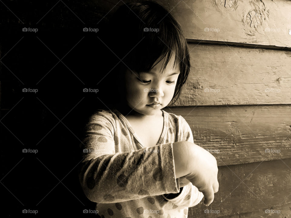 Lost in her own world