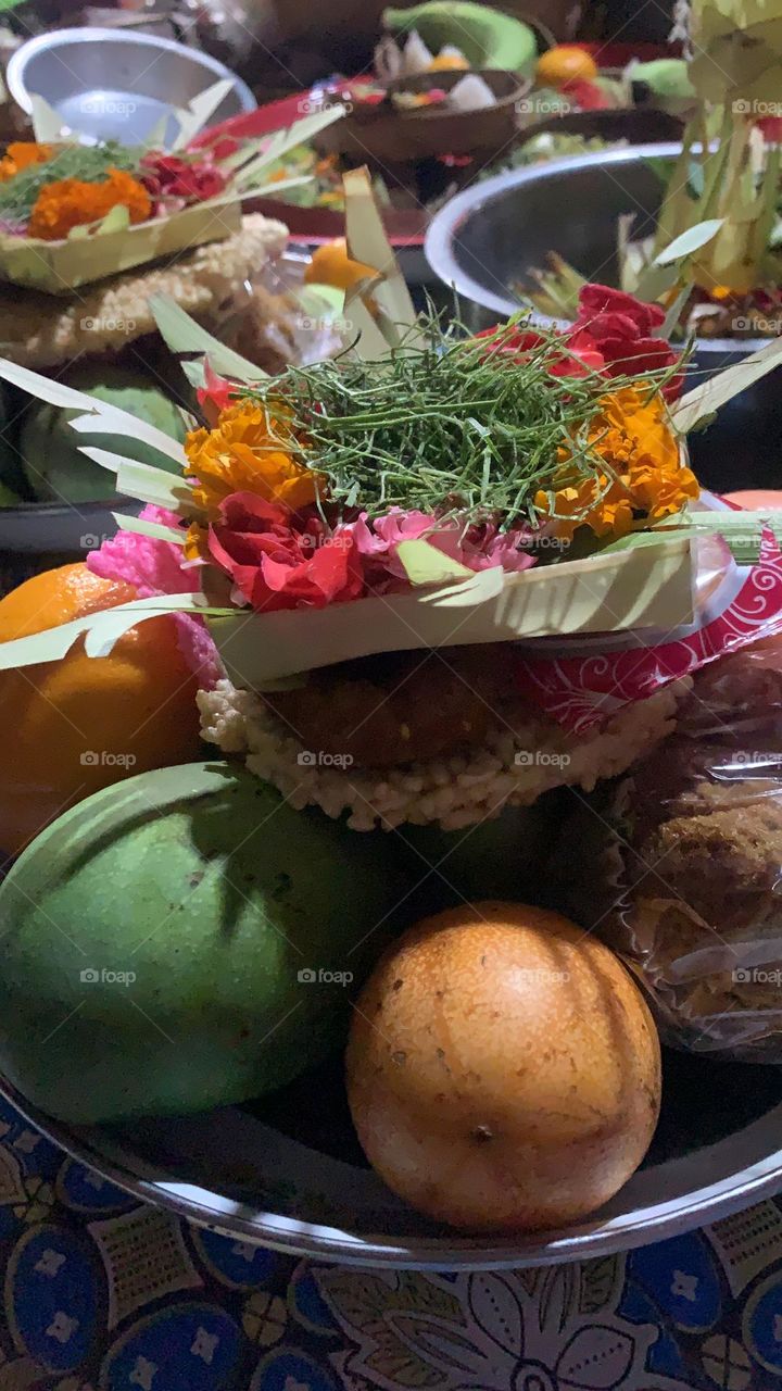 fruit in the basket for offerings