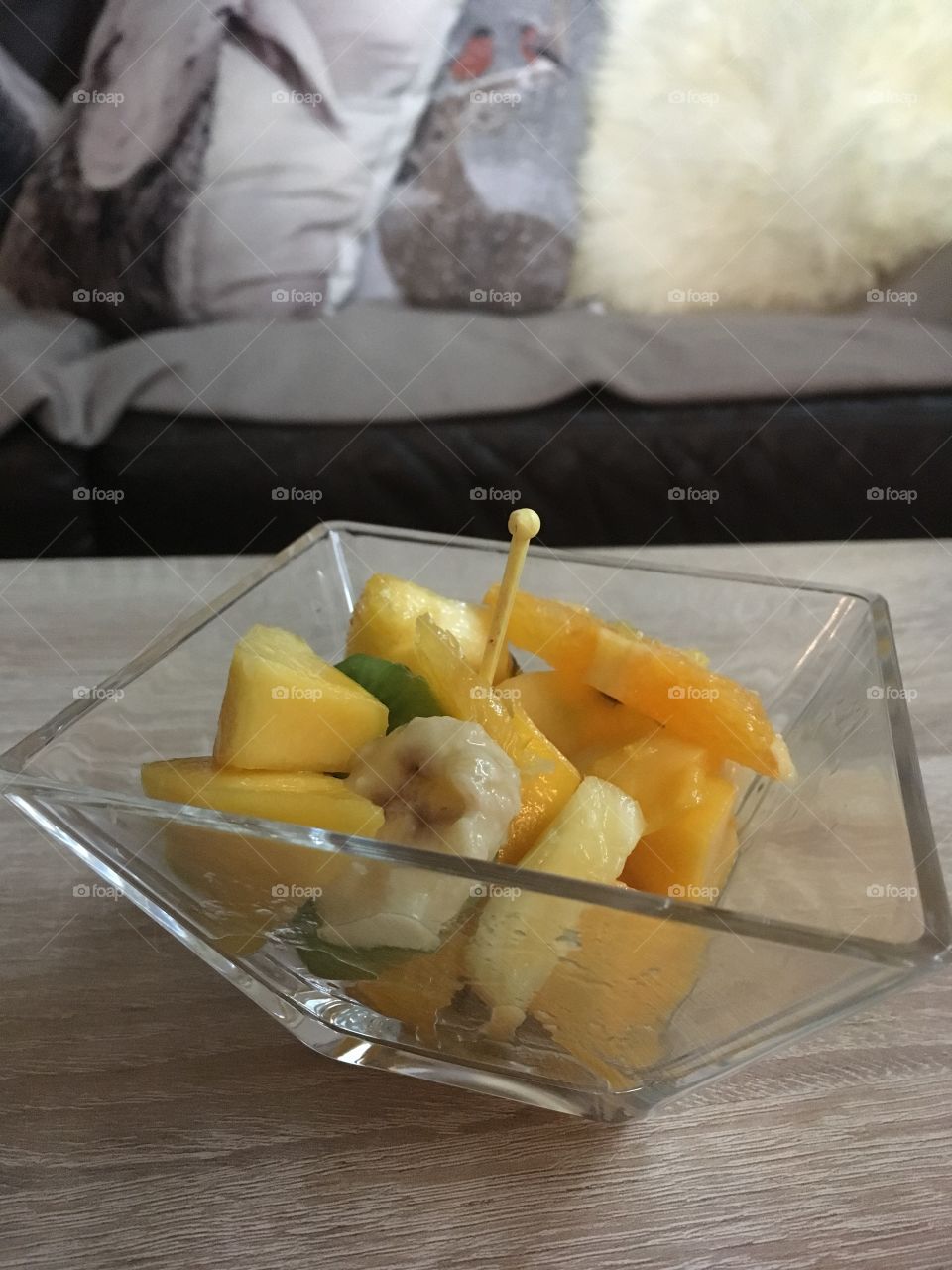 Salade de fruit kiwi banane mangue 