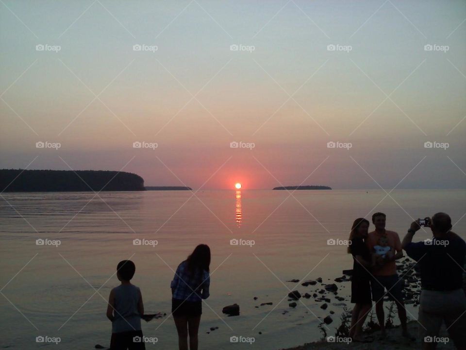 Lake Michigan sunset. sunset