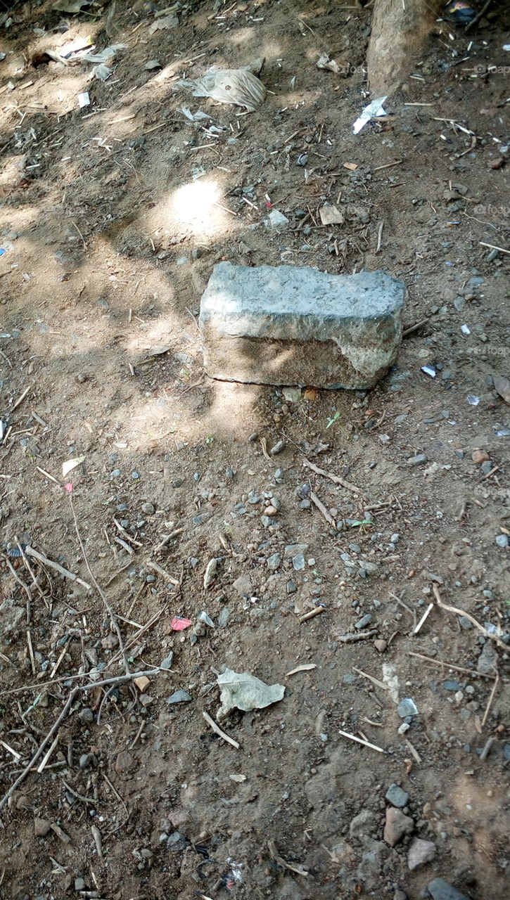 stones,mad, sacks board,wood