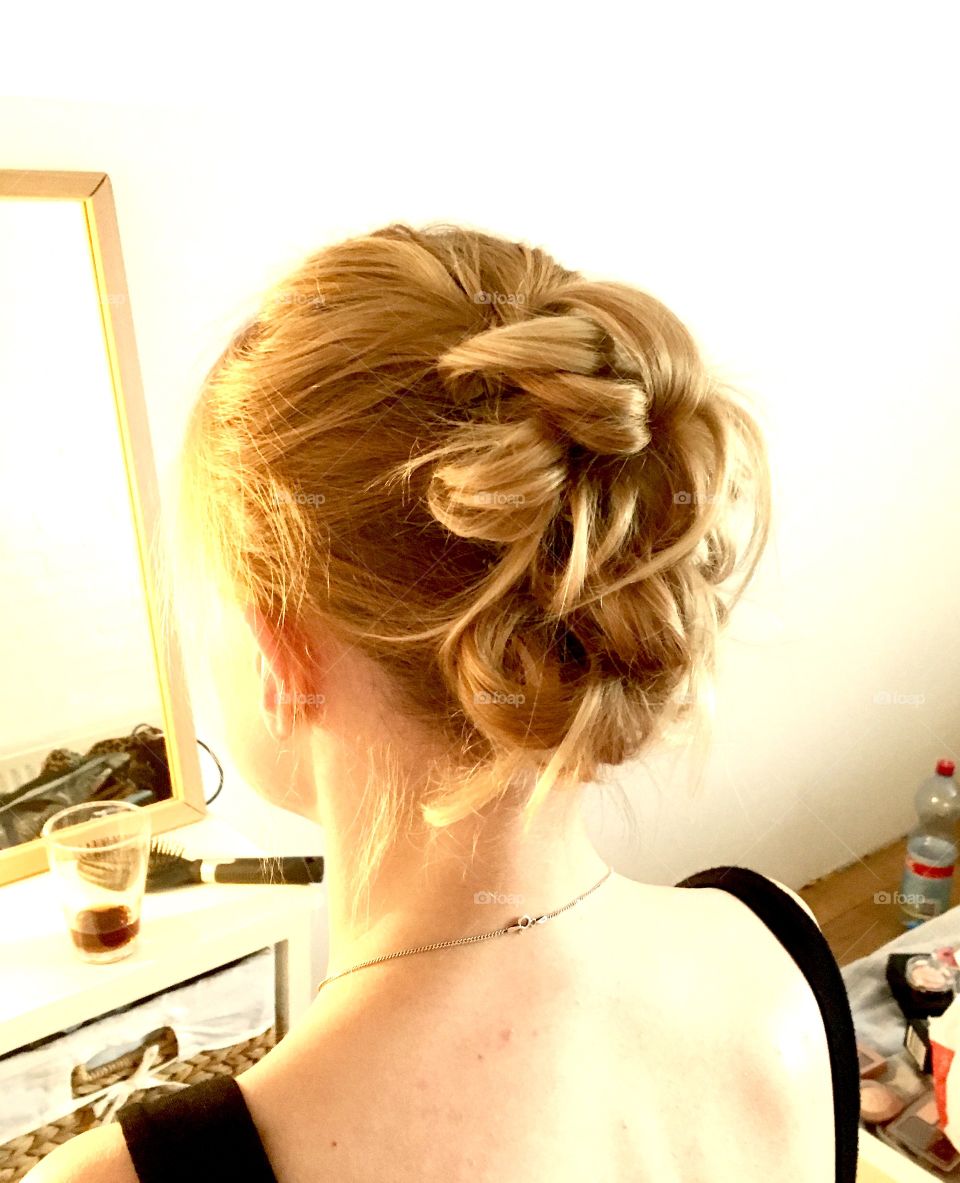 Trying out some bride hairstyles for my friends wedding