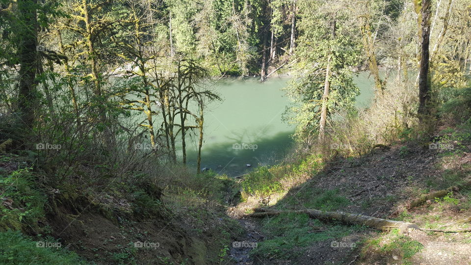 Glacier colored river
