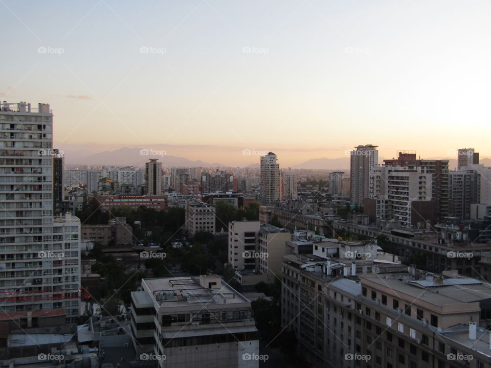 hermosa vista de la ciudad de Santiago Chile