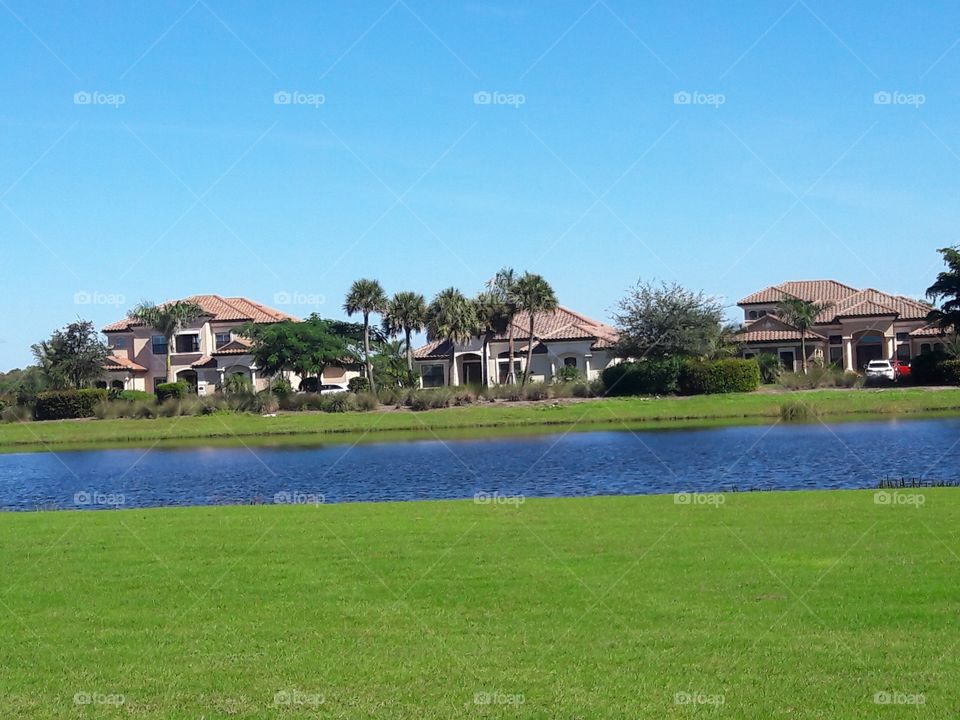 Golf Lake and beautiful homes
