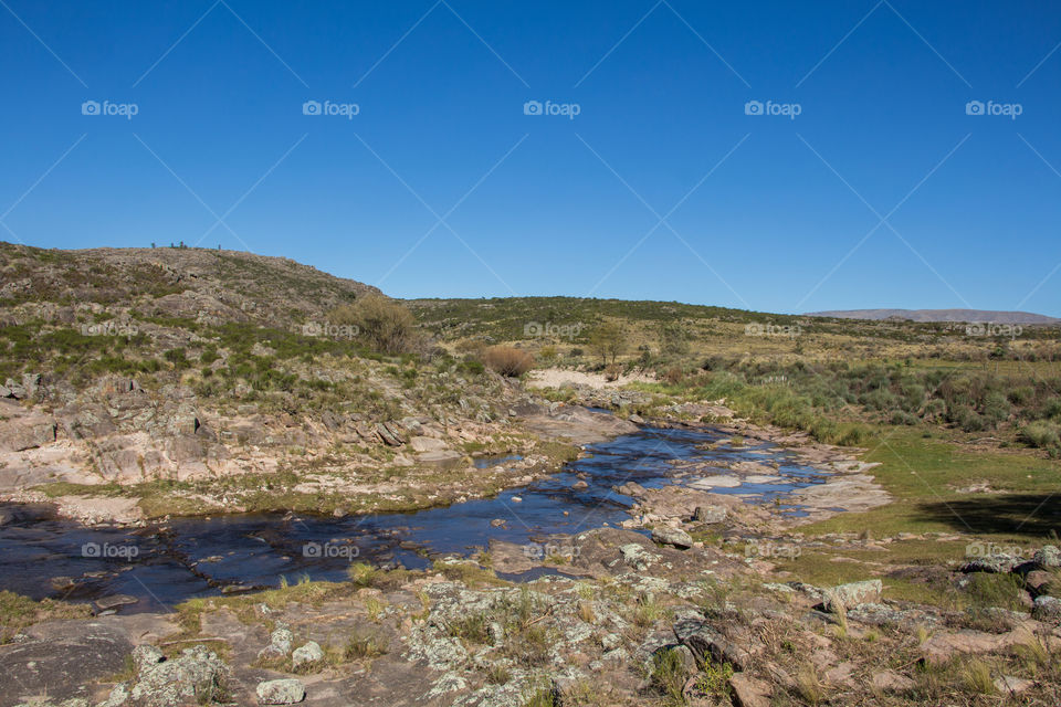 natural river in the mountains