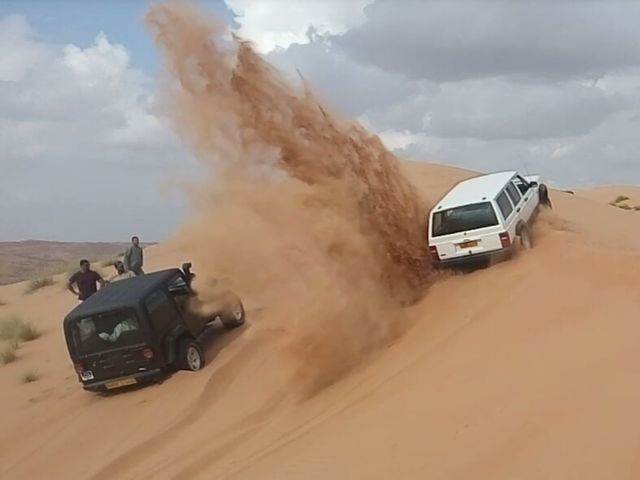 Jeep in the desert