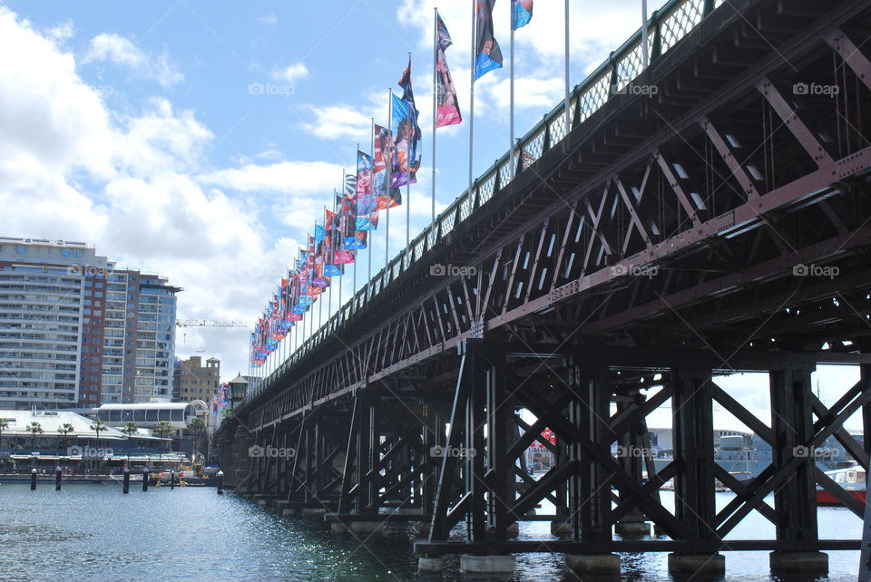 Pyrmont Bridge, Darling Harbour in Sydney.
