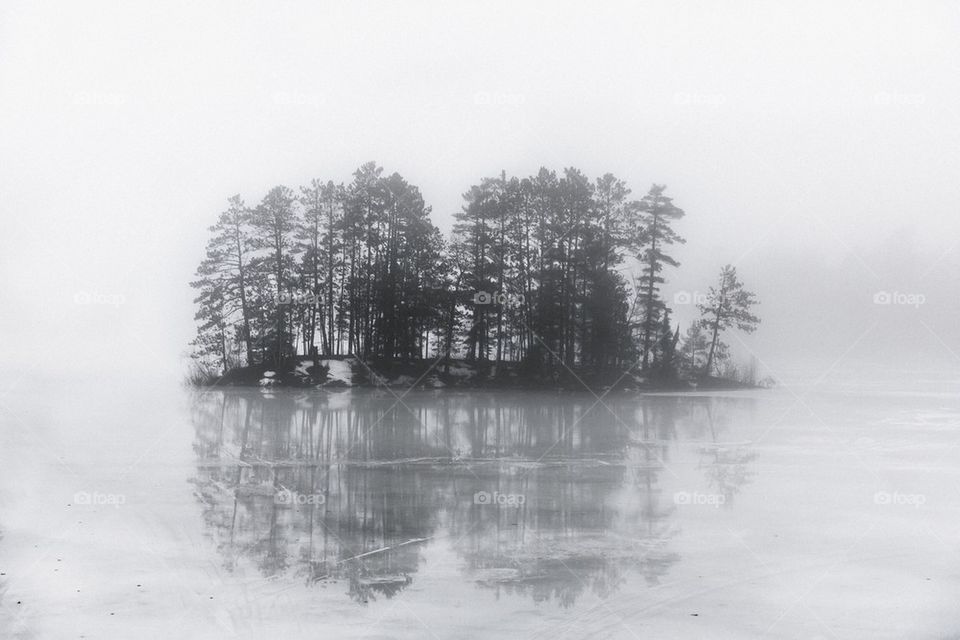 Island, Ice and Fog