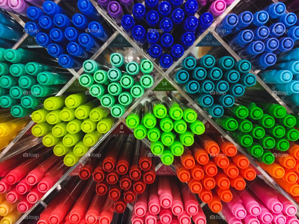 Colorful multicolor of pen